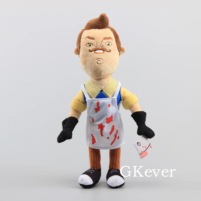 10 'ཕ см Hello Neighbor плюшевые куклы игрушки соседский фартук Тесак и кофе мягкая
