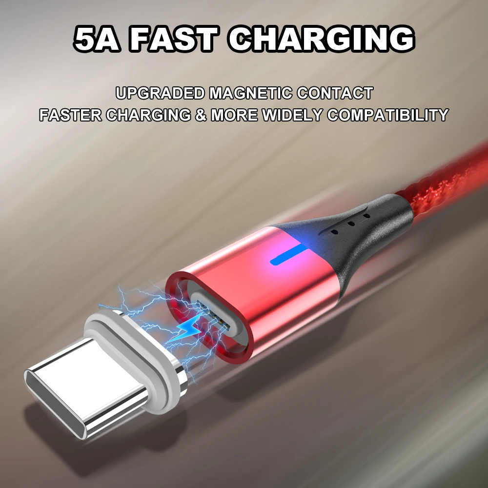 Магнитный кабель для быстрой зарядки Vanniso 1m 2m 5A для iphone 11 samsung A50 A30 Xiaomi mi9 note7 huawei Magnet Microusb быстрое зарядное устройство
