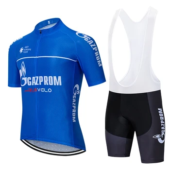 

New 2020 TEAM Gazprom Cycling jersey 20D bike pants suit mens summer quick dry pro BICYCLING shirts Maillot Culotte wear