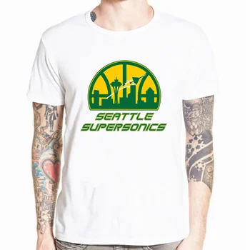 

2019 new t shirt men's Seattle Supersonics T-shirt modal Fashion t shirt men new high quality Streetwear S-XXXXXL