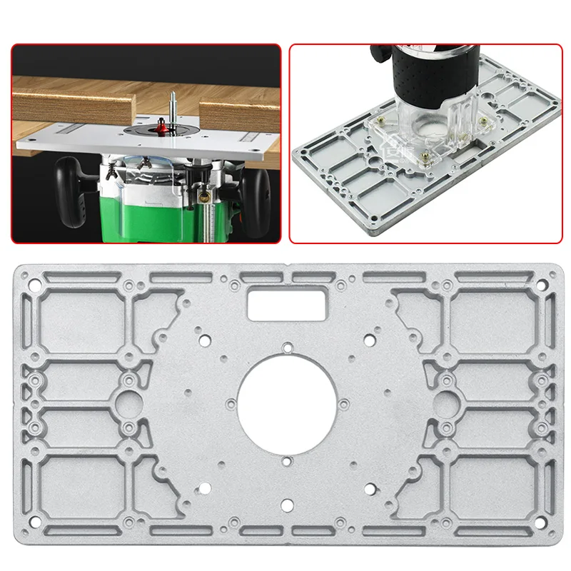 Multifunctional Aluminium Router Table Insert Plate Woodworking Benches Wood Router Trimmer Models Engraving Machine