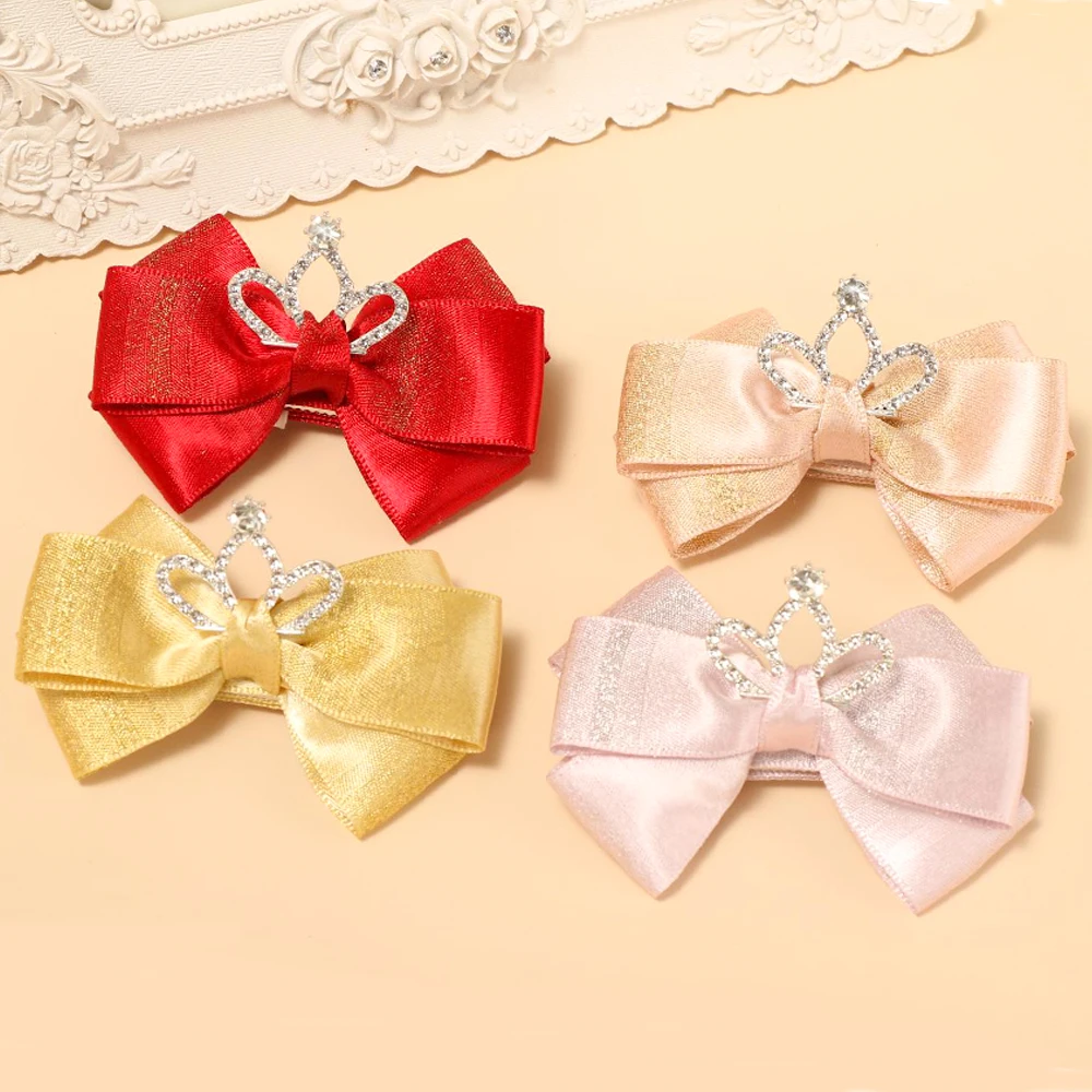 Kids Baby Girl's Hair Bow Crown baby bow Ribbon Stereo Hairpin Korean Version accessories Newborn Hair Clip girl bowsbaby meisje