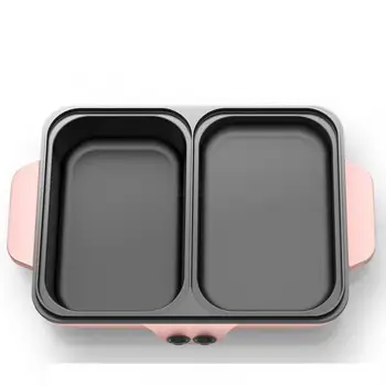 

Dormitory mini hot pot electric grill multi-function roasting and boiling one pot home small baking pan dual-use barbecue
