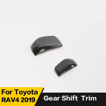 

For Toyota RAV 4 2019 ABS Plastic Gear Shift Knob Trim Carbon Fiber Interior Lever Modification Parts Car Accessories