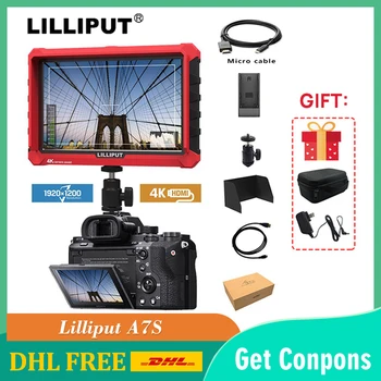 

Lilliput A7S 7 Inch Utra Slim Ips Full Hd 1920X1200 4K Hdmi Op-Camera Video Veld monitor Voor Canon Nikon Sony Dslr Camera Video