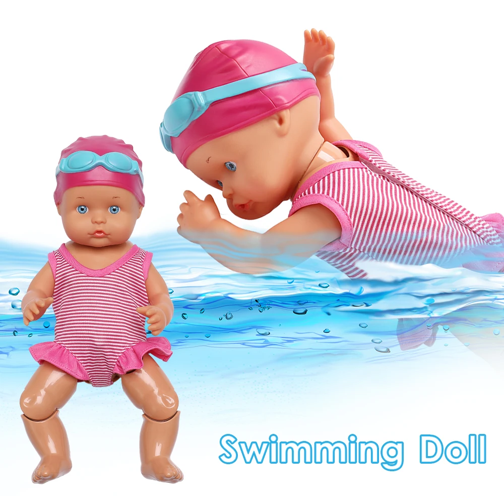 Новые детские Плавание ming куклы 33 см Реалистичного Reborn Baby Doll Водонепроницаемый