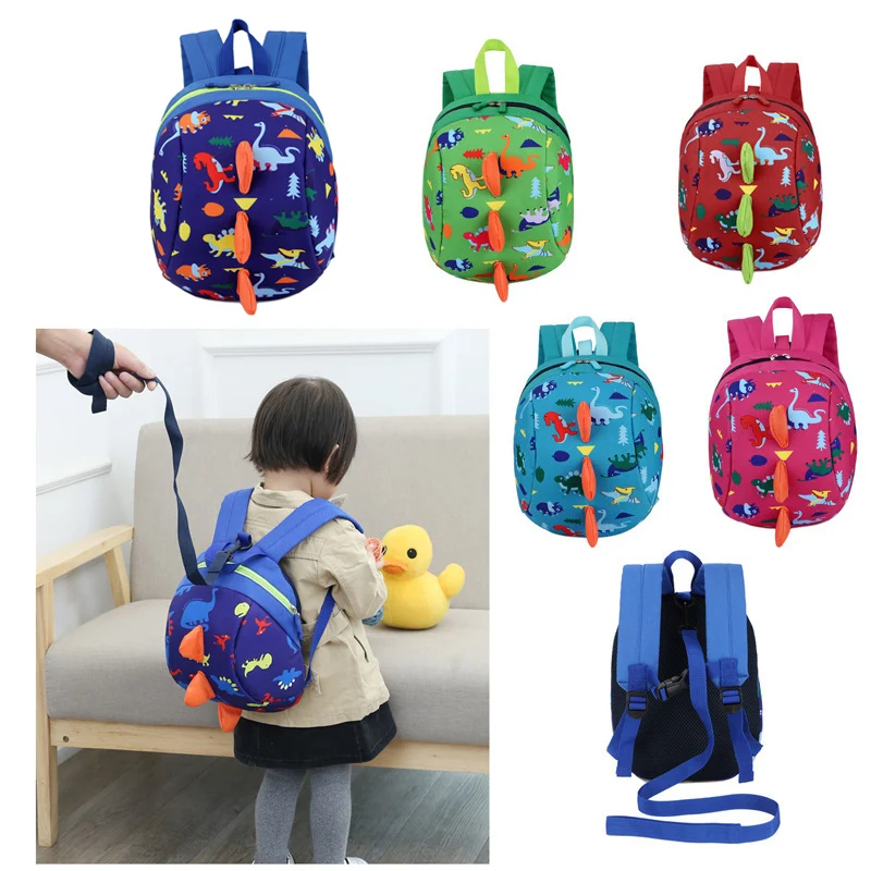 

Cute Backpack Anti-lost Kids Outdoor Storage Bag Cartoon Animal Dinosaur Child Backpacks Kindergarten Baby Boys Girls School Bag