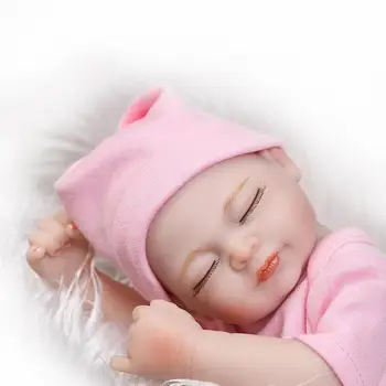 

Fashion Doll babies Silicone Reborn Baby Dolls Mini Doll Reborn Cute Bathing Toddler Girls Toys About 26cm child Dolls Toys gift