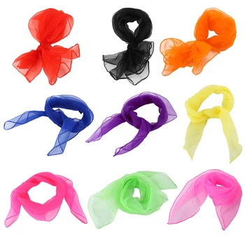 

Lovely Fashion Plain Square Chiffon neck Scarf Head Scarves 70 cm x 70cm