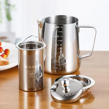 

Stainless steel measuring cup Pull Flower cup Espresso frother Cup Milk Jug teapot Coffee Pot Used strainer Travel tea set