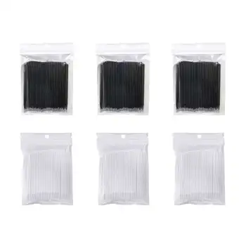 

6PACK Disposable Eyelash Extension Micro Brush Applicator Make Up Mascara Swab Tools Small Head Cotton Makeup Cleaning Stick
