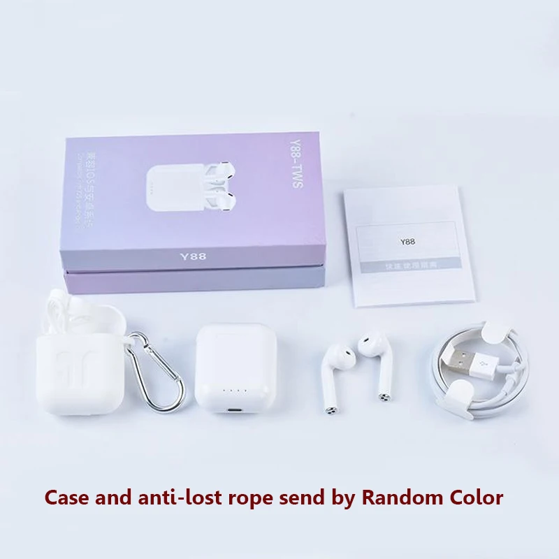 

Y88TWS Wireless Earphone Touch Control Bluetooth 5.0 Earbuds 4D Stereo Headset for iPhone 6 7 X Head phone for Xiaomi pos Earbud