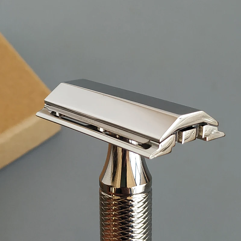 Dscosmetic S9  parallel head 316L stainless steel double edge safety razor 5