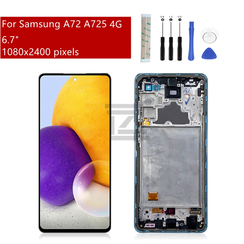 

For Samsung Galaxy A72 4G A725 LCD Display Touch Screen Digitizer Assembly A725 LCD replacement Repair Parts 6.7"