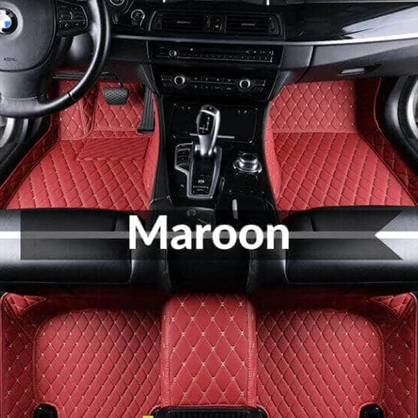 Кожаные автомобильные коврики на заказ для SEAT Leon ST Cupra MK3 5F 5 мест водонепроницаемый автомобильный коврик для ног Аксессуары для ковров - Название цвета: MAROON 5 Seat