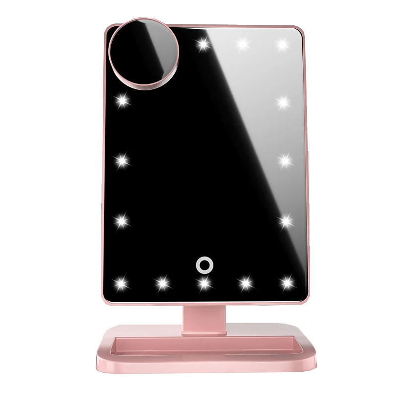 pink Bluetooth аудио зеркало для макияжа светодиодный светильник осветительное зеркало туалетное зеркало креативное Новое модное Подарочное зеркало - Цвет: pink