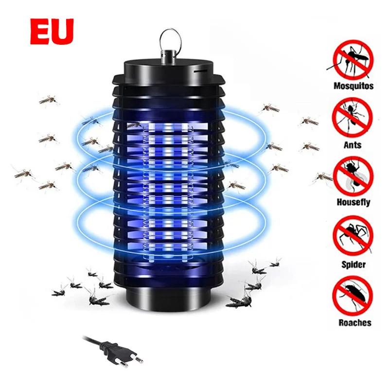 EU plug Горячая москитный убийца блесна ABS ловушка лампа Электрический светодиодный светильник наружная домашняя мухоловка лампа садовое использование ночник - Цвет: EU plug
