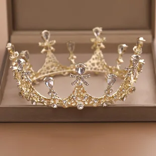 Mission Ming Crown Hot Sales Baroque Retro Full Circle Crown Birthday Cake Crown Princess Performance Headdress Batch