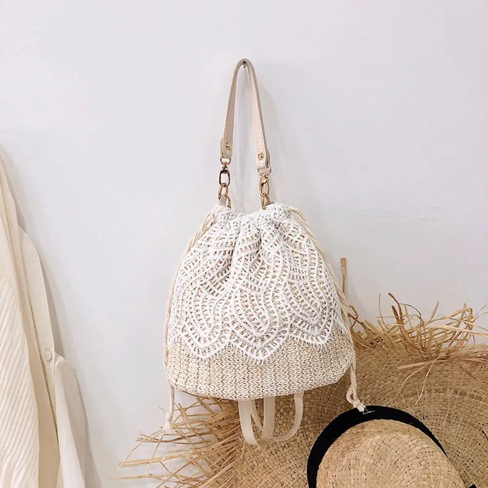 

Fashion Bags For Women 2019 Summer Beach Flower Straw Women Bag Designer Burlap Square Shoulder Bag Bucket Messenger Handbags