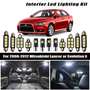 

For 2008-2012 Mitsubishi Lancer or Evolution X White car accessories Canbus Error Free LED Interior Light Reading Light Kit Map