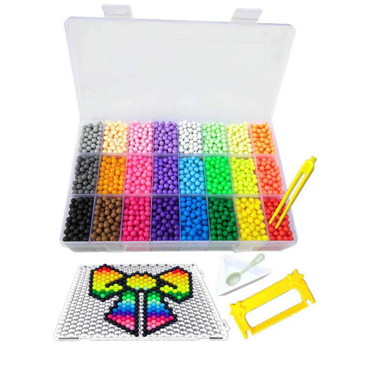 3D Handmade Magic Beads Puzzle para Crianças, DIY Water Spray, Perlen Set, Ball Games, Water Mist