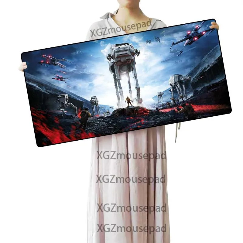 XGZ большой игровой коврик для мыши черный замок край фильм Звездные войны компьютер пользовательский Настольный коврик скорость Резиновая полоса Нескользящая удобная Xxl