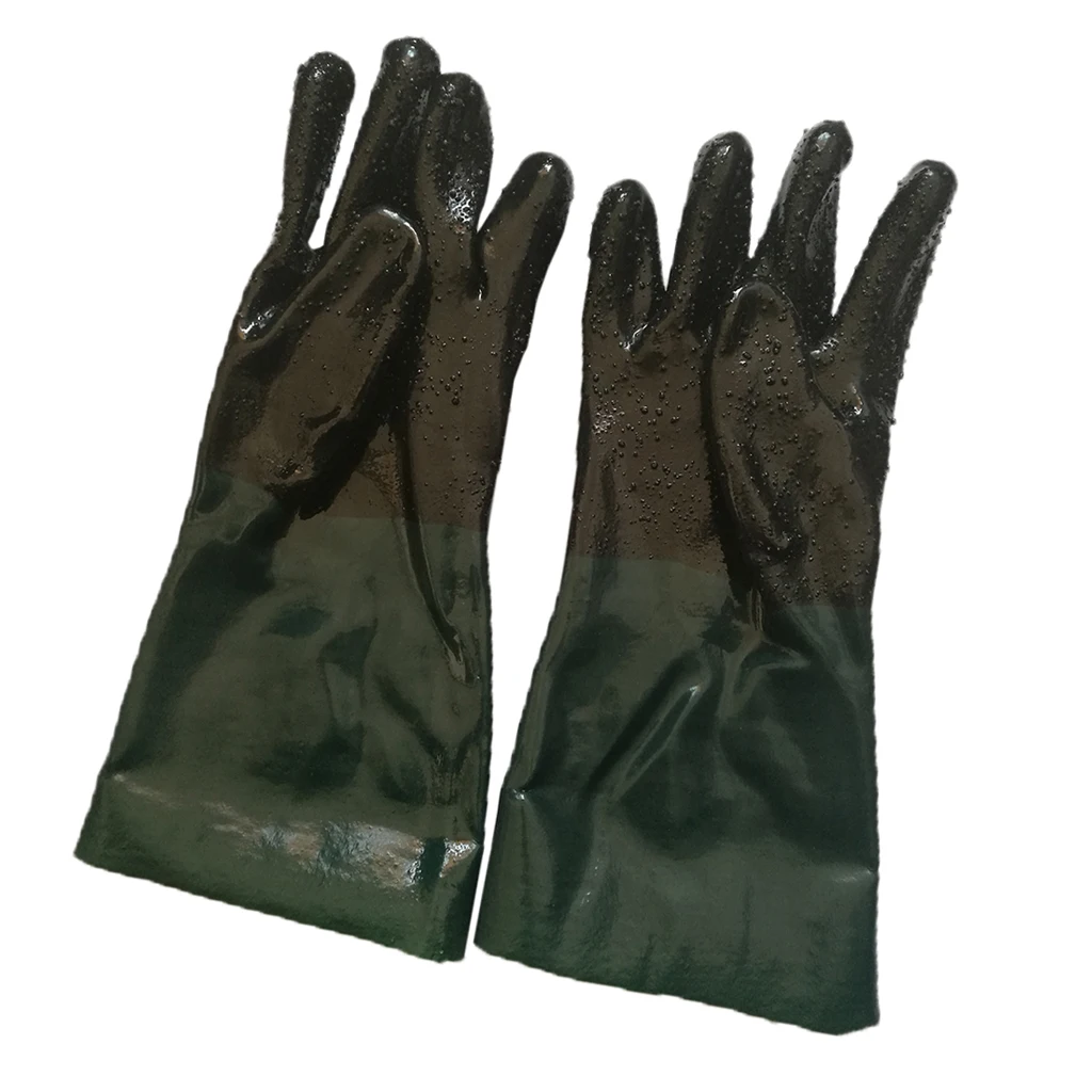 1 Pair Household Industrial Garden Protective Gloves Heavy Duty Work Gloves for Sand Blast Cabinet Sandblast Home Kitchen Clean