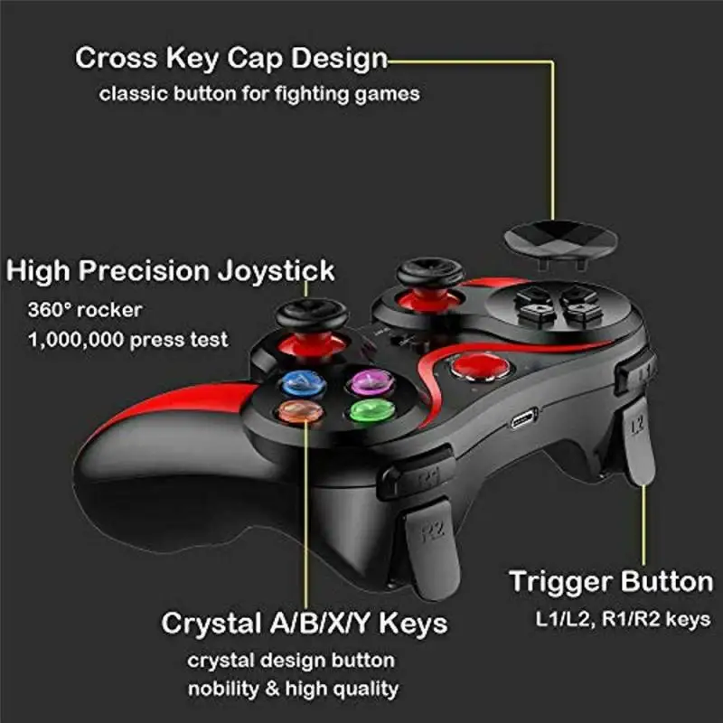 Беспроводной джойстик для Android и IOS игровой контроллер T3 X3 Bluetooth BT3.0 мобильный
