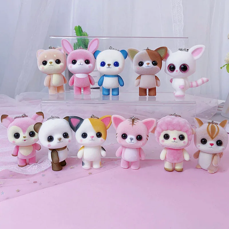 Мультяшная маленькая Желтая кукольная цепочка для ключей Женская милая