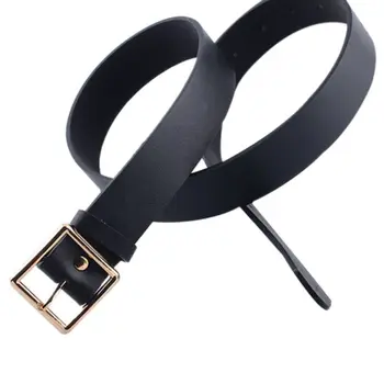 

PU Leather Square Buckle Belts Female Solid Wild Adjustable Belts Decoration Ladies Fashion Accessories For Jeans Dress Y