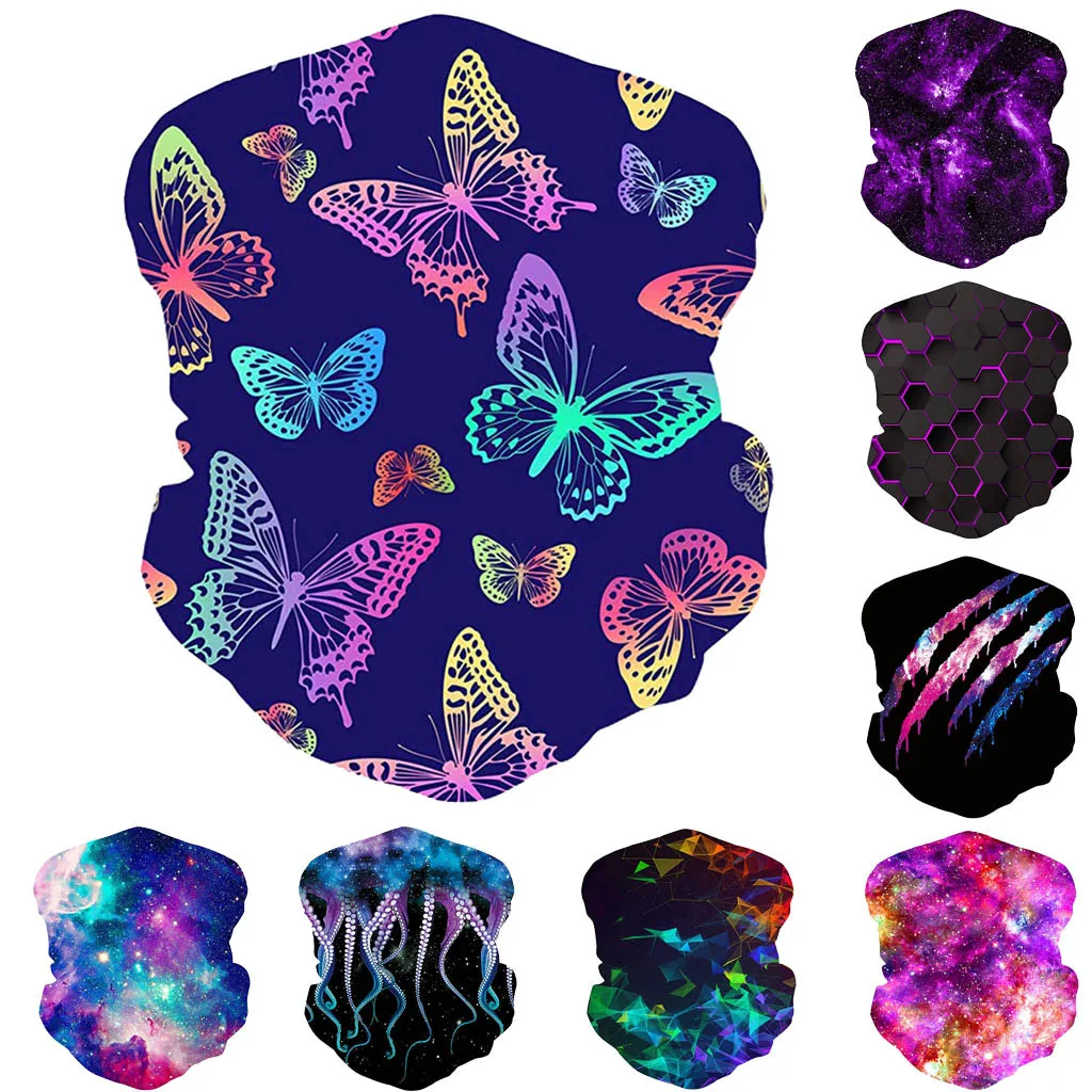 

3d Printed Ring Scarf Magic Bandana Microfiber Seamless Tubular Hijab Neck Tube Sports Scarf Mask Headwear Protection Scarf Neck