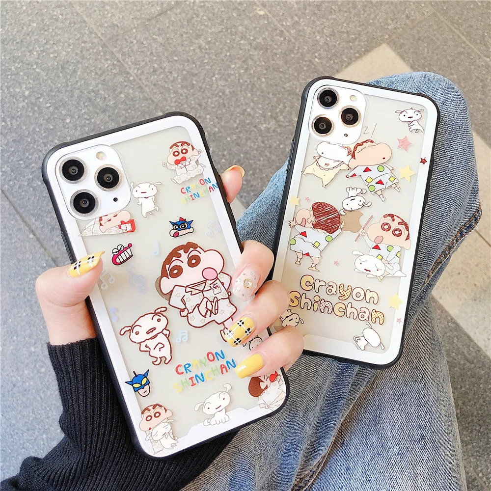 Чехол для телефона из закаленного стекла Super cute Crayon Shin chan iphone 11 Pro Max 6 6sPlus 7 8 plus X XR XS