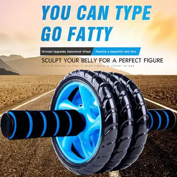 

Abdominal Wheel Sit-Ups Assistant Gym Device Home Sports Fitness Four Rounds Black Green Muscle Belly Roller Motion Dance