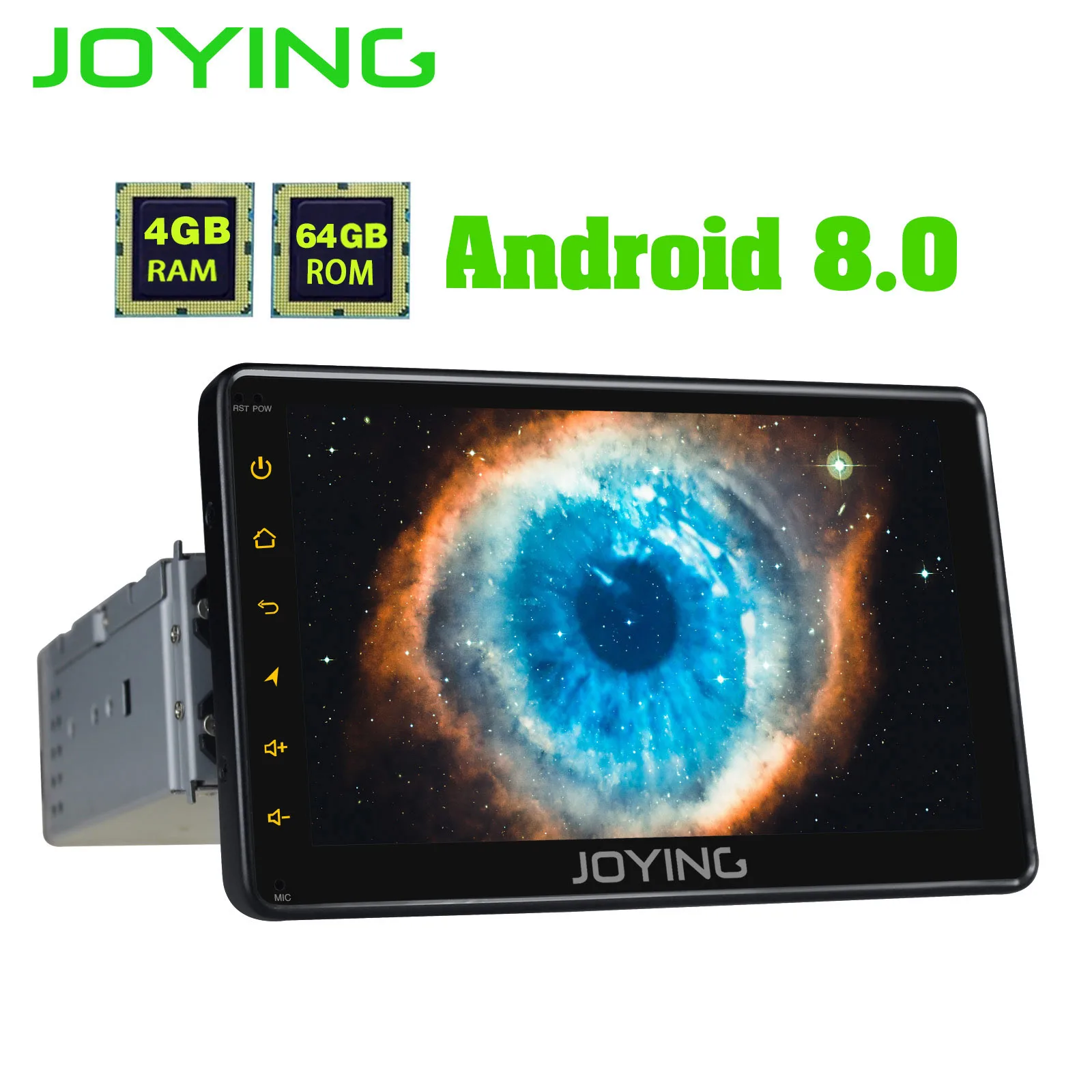 Top JOYING one din car radio player 4GB RAM 64GB ROM 7 inch universal car multimedia support 4G DSP autoradio GPS Navi with free OBD 1