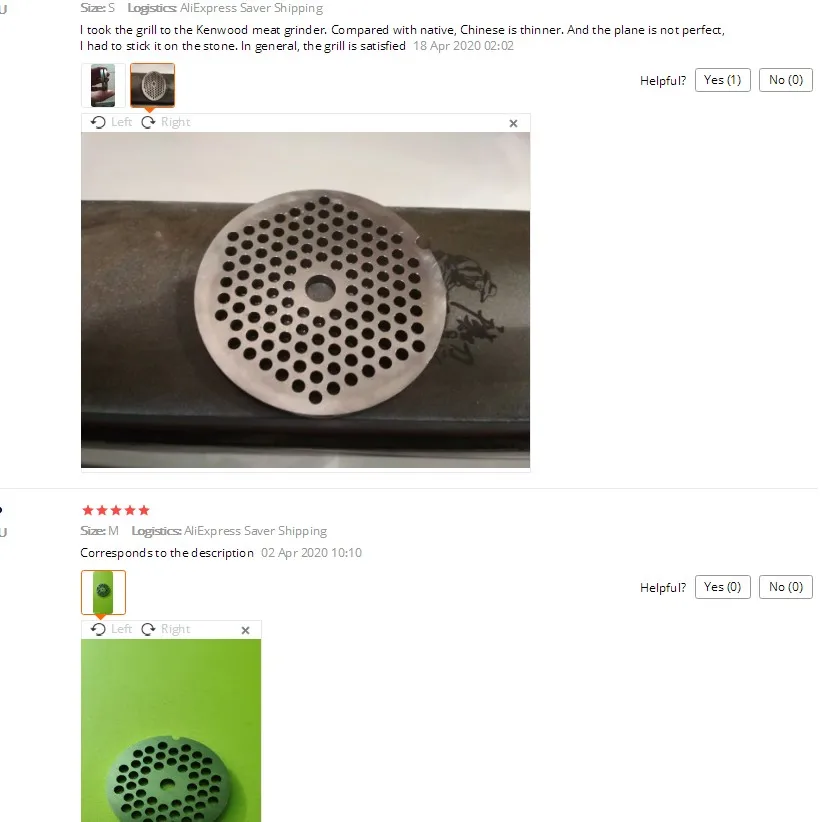 Meat Grinder Crusher Mincer Plate Disc