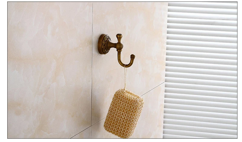 MADICA 6.2*11.8*10.8cm 1pc Robe Hooks For Shower Room Bedroom Vintage Brass Wall Hook Metal Nail Coat Hooks For Clothes Coat