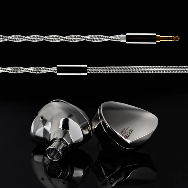 MoonDrop KATO 10mm DLC Diaphragm Dynamic In-ear Monitor Earphone IEM 0.78mm Detachable Cable Earbuds with 4pair Sound Tubes 6