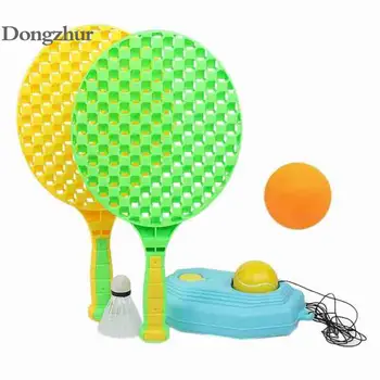 

2pcs Tennis Racket Set Nbr Badminton Tennis Rackets Balls Set Indoor Outdoor Sport Trainer Tennis Base Training Ball With Ball
