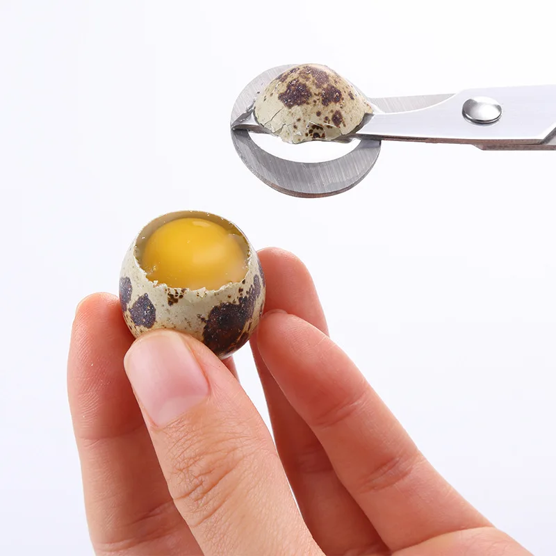 1Pcs stainless steel egg cutter quail egg cutter kitchen scissors eggshell tool eggshell
