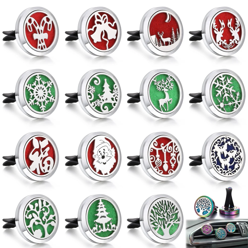 

Car Air Freshener Perfume Bottle Auto Diffuser Snowflake Santa Claus Car Perfume Diffuser Clip Auto Vent Clip Christmas Gifts