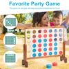 Giant 4 In A Row Game Wood Board Connect Game Play Adults Kids w/Carrying bag 2