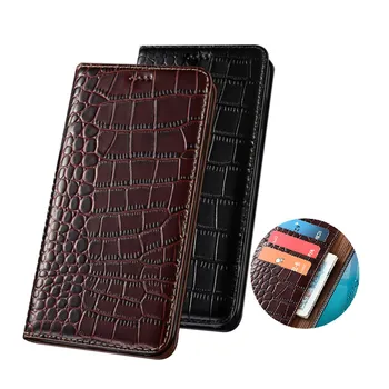 

Crocodile Grain Leather Magnetic Phone Cases Card Pocket For Sony Xperia XZ3/Sony Xperia XZ2 Phone Bag Kickstand Holster Covers