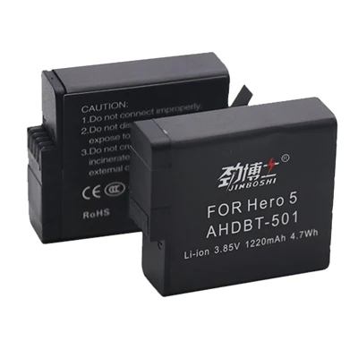 2X Battery 4X батарея высокого качества AHDBT501+ тройное зарядное устройство для GoPro Go pro hero 5 6 7 hero 5 hero 6 hero 7 черный аккумулятор камеры аксессуары - Цвет: 2X Battery