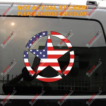 

Army Star USA American Flag Decal Sticker Car Vinyl Reflective Glossy pick size