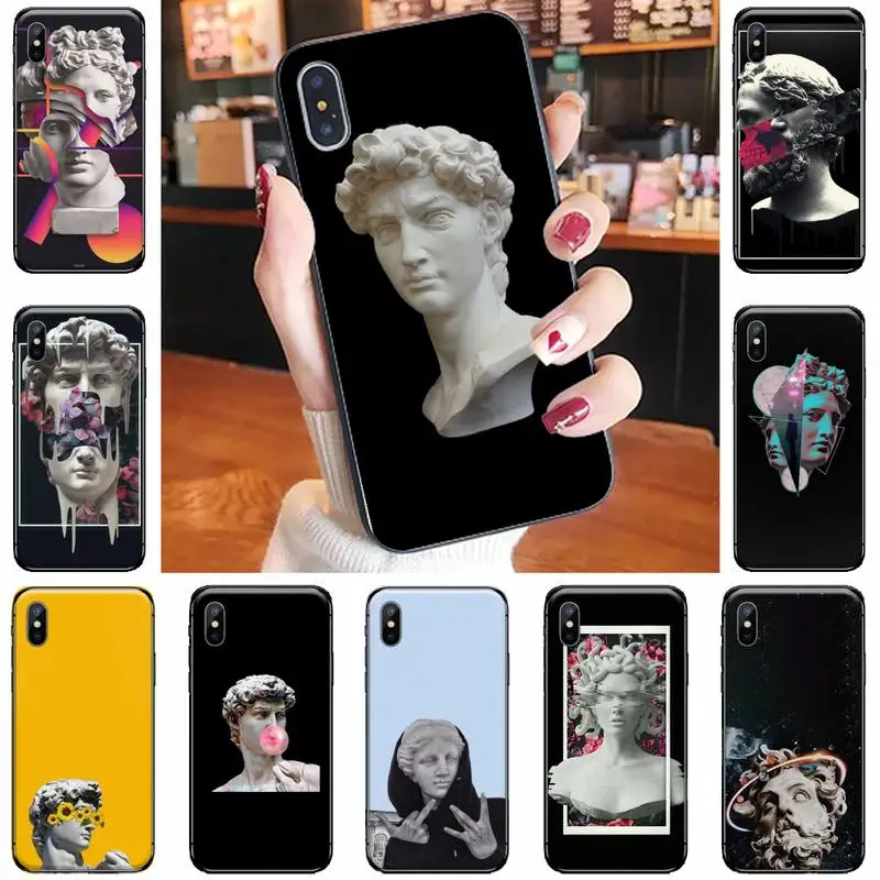 

Art Statue Pattern Alternative Soft Phone Case Cover For iphone 5 5S SE 5C 6 6S 7 8 plus X XS XR 11 PRO MAX
