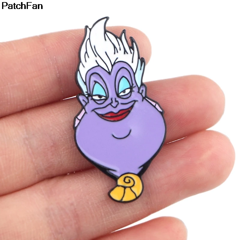 20 шт./лот A2694 Patchfan kawaii Ursula очаровательные Мультяшные булавки para броши для рубашек одежды рюкзак аксессуар металлические украшения значки