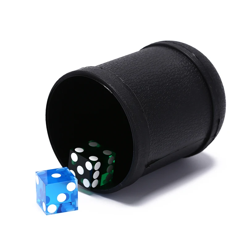 1Pc Black Plastic Dice Cup Casino Party Game Toy Kit for Game