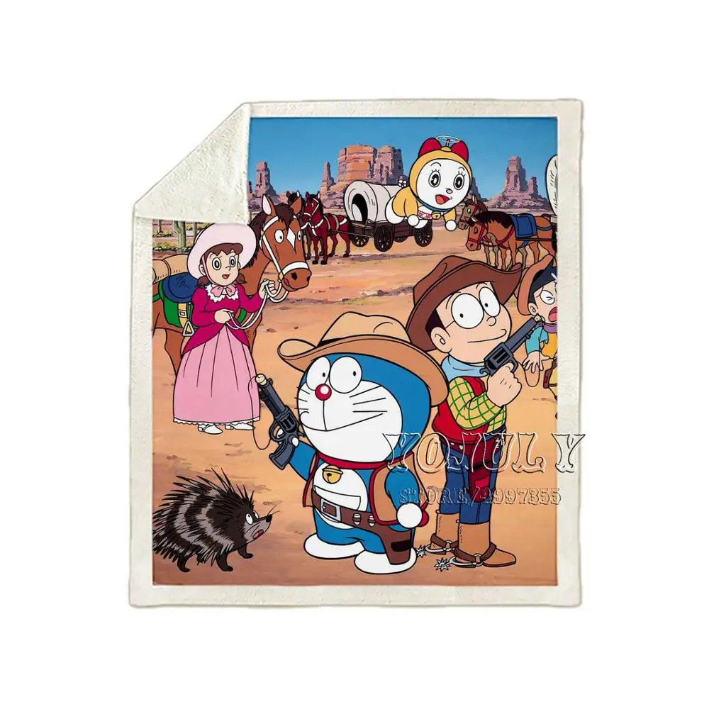 YOJULY bule Doraemon, Аниме Стиль, для детей и взрослых, 3D принт, одеяло, диване, пододеяльник, теплое постельное белье, модное офисное одеяло для короткого сна K05 - Цвет: 14
