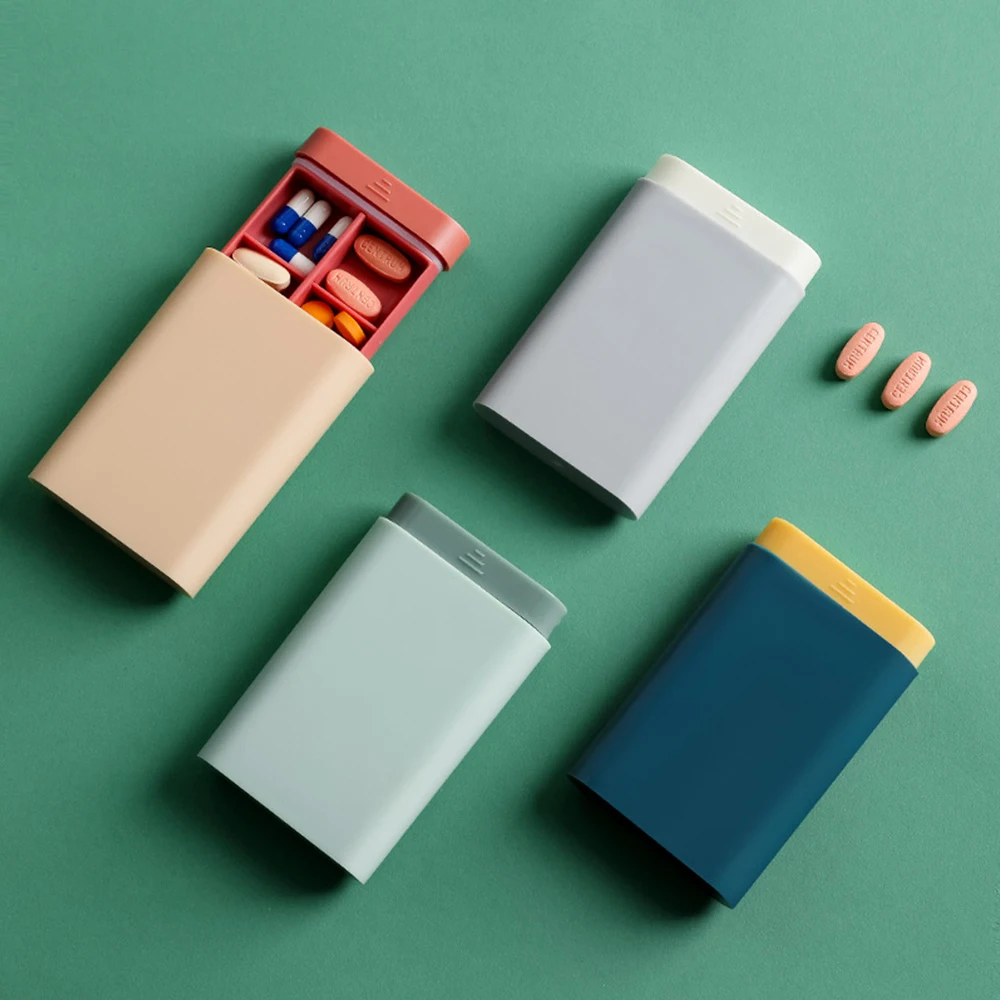 

Travel Pill Box Holder Weekly Medicine Storage Box Organizer Container Drug Tablet Dispenser Independent Lattice Pill Case