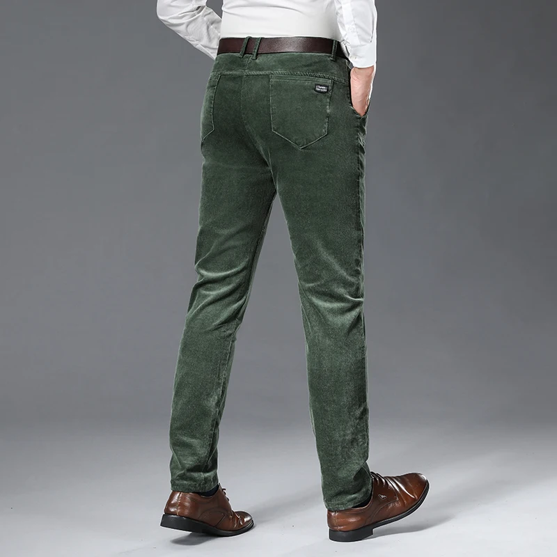 Business corduroy trousers men Brown 